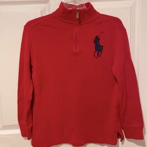 Ralph Lauren polo quarter zipper pullover in size M10-12